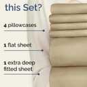 Extra Deep King Sheet Set - 6 Piece Breathable and Cooling Sheets - Hotel Luxury Bedding for Women, Men, Kids & Teens - Easy & Secure Fit - Soft, Wrinkle Free and Comfy - Extra Deep Pockets - Beige
