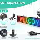 HCTCPALS P10 Outdoor LED Sign 39''x8'' Full-Color Programmable High-Brightness IP65 Waterproof LED Display with WiFi & USB Control,Scrolling Message Board for Business Advertising-Text/Image