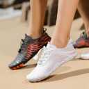 Hiking Barefoot Shoes for Women Men Breathable & Non-Slip Athletic Barefoot Wide Toe Water Shoes Lightweight Perfect for Walking, Running, and Swimming (8 Women/6 Men, White)