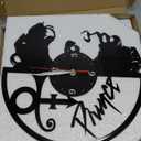 Vinyl Clock Prince Handmade Exclusive Clock Art Decor Home Wall Clock Black Original Gift Unique Design