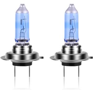 NEWBROWN H7 Headlight Bulb Halogen Headlight Bulb 5000K Super White Light Long Life Replacement PX26D 12V/55W (H7, 2 Pack)