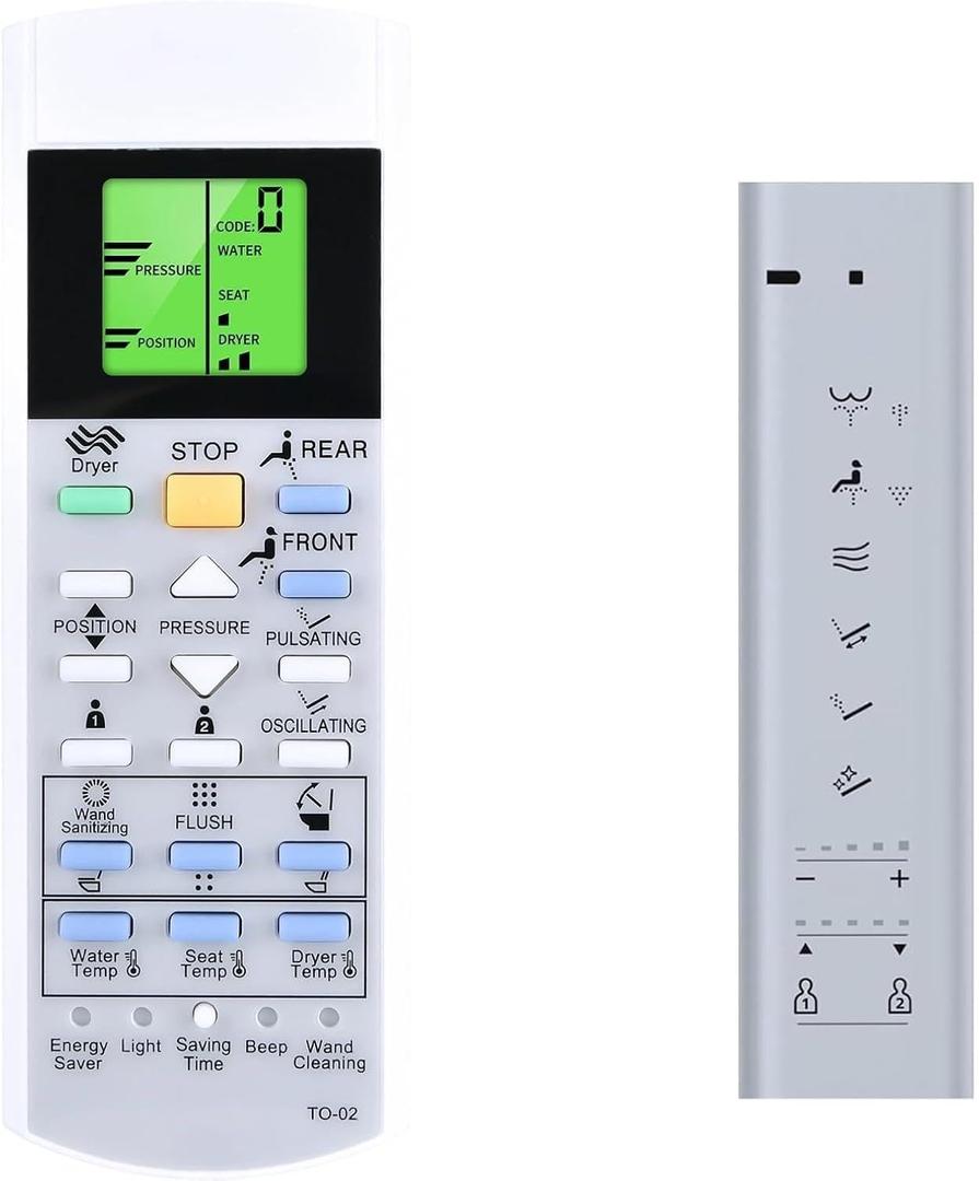 New Replacement Remote Control Fits for TOTO Washlet C5 Bidet Toilet Seat SW3084#01, SW3084#12, SW3083, SW3083#01, SW3046, SW3046#01, S500E, S550E, SW3056#01