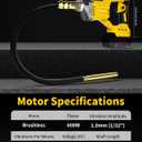 Cordless Concrete Vibrator Compatible with DeWalt 20V, For Dewalt 20V
