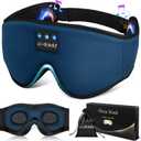 LC-dolida Sleeping Headphones Eye Mask, Sleep Mask with Bluetooth Headphones 3D Eye Mask Wireless Music Cotton Sleep Cover for Side Sleepers Nap Insomnia Air Travel Meditation Gifts for Unisex