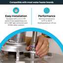 Eastman 24 Inch Steel-Flex Water Heater Connector, 3/4 Inch FIP Swivel x 3/4 Inch MIP Rigid, Flexible Braided Stainless Steel, 48255