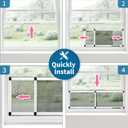 Expandable Window Screen, 2 Pack Adjustable Window Screen (10" H x 14.3" - 25" W) - Extra Small Replacement Window Screens with Frame, Durable Replacement Screen for Window