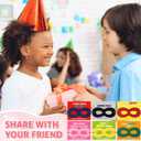24 Pcs Class Valentines Day Gifts for Kids Colorful Felt Eye Masks for Party Kids with Valentine Gift Cards Photo Props Dress up Cosplay Felt Masks Costume for Classroom Exchange Birthday