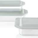 Pyrex Deep 3-Pack Glass Baking Dish Set (9"x13", 7"x11", 8"x8") With BPA-Free Lids, Rectangular Glass Bakeware, Dishwasher, Microwave, Freezer & Pre-Heated Oven Safe