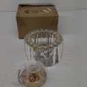 Crystal Ceiling Light, Black Semi Flush Mount Lighting Fixture Modern Chandelier, 8.66 Inch Mini Flush Mount Ceiling Lamp for Hallway Entryway Kitchen Bedroom