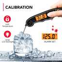 TEMOLA Meat Thermometer, Instant Read Food Thermometer for Cooking, Digital Food Thermometer with LCD Backlight for Candy Fry Grill BBQ Liquids, Kitchen Oven Safe Dual Probe 2 in 1 Thermometer