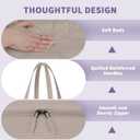 Quilted Puffer Duffle Bag for Women, Gym Bag Women, Ultra Lightweight Weekender Bags for Travel, Brown TILYMOL (37L)