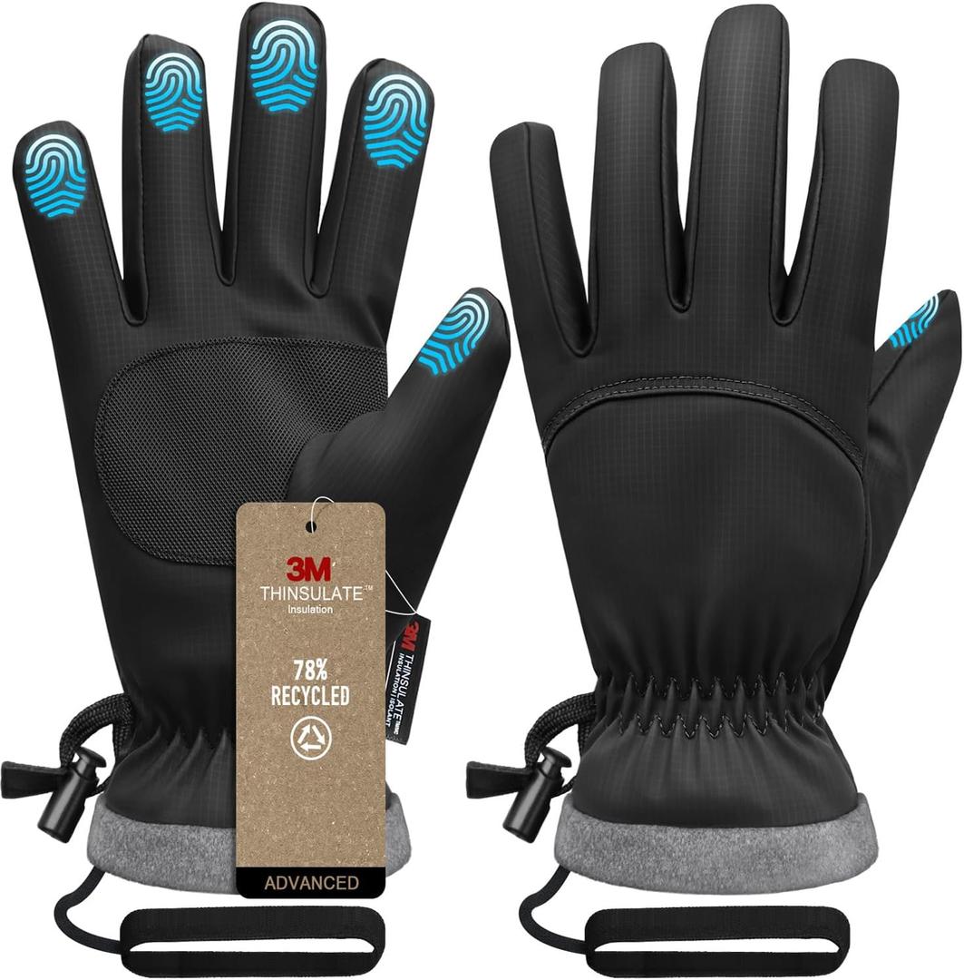 Winter Gloves,Ski Gloves Waterproof & Warm Cold Weather Gloves for Parent - Cycling, Driving, Running, 2XL