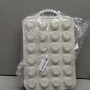 Silicone Mini Muffin Pan With Metal Reinforced Frame - 24 Cups Durable Silicone Cupcake Pan for Muffin, Cupcakes, BPA Free and Dishwasher Safe - 1 Piece Beige with Rainbow Spots