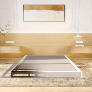 King Box Spring 5 Inch, Low Profile King Size Box Spring, Heavy Duty Metal Mattress Foundation with Fabric Cover, Easy Assembly