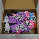 WILLBOND 20 Pcs Soccer Bows Hair Ties Elastic Soccer Ball Hair Accessories Ponytail Head Bands for Girl Women Player School Team Members Football Birthday Party Gifts (Colorful)