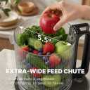 Cold Press Juicer, 5.5inch Wide Feed Chute Juicer Machine, Slow Masticating Juicer for Whole Vegetables & Fruits, Gray