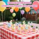 3 x 24pcs Wildflower Baby Shower Decorations And 24pcs Colorful Butterfly Cake Toppers, A Total Of 48pcs, Flower Cupcake Toppers Wildflower Party Decorations