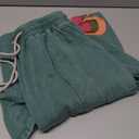 Women's Y2K Floral Boho Baggy Pants Wide Leg Sweatpants Low Rise Pant Elastic Waist Trousers with Pocket (Medium, Green)