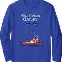 The Great Gatsby Long Sleeve T-Shirt, Blue, Large