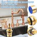 Cartridge for Kohler K-GP77005-RP & K-GP77006-RP Faucet Ceramic Valve, Hot and Cold Faucet Cartridge Replacement Parts, 2 Pack Ceramic Valve Replacement - Brass