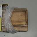 Sofa Arm Tray,Acacia Wood Folding Couch Arm Tray,Sofa Armrest Trays with Anti-Slip Pad for Drinks,Snacks,Phone,Remote Control (Brown)