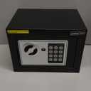 Honeywell Safes & Door Locks - Bolt Down Small Safe Box with Digital Lock for Home - Steel Security Electronic Lock Box - Cabinet & Door Design Safe with 2 Keys - 0.17-Cubic Feet - Black - 5005