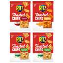 RITZ Toasted Chips Variety Pack,Cheddar, Sour Cream and Onion, and Original Crackers, Party Snacks, Bulk Snacks, 4 Bags