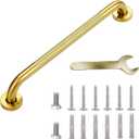 24" Gold Bathroom Wall Grab Bar, 1 Pack, 500 lb Heavy Duty for Seniors