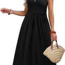 WIHOLL Maxi Black Dresses for Women Casual Long Summer Sun Dresses 2026 Sleeveless Vacation Outfits for Women Plus Size XL