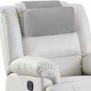 Neck Pillow for Recliner Chair, 14" Adjustable Recliner Pillow for Headrest, Soft Velvet Weighted Back Non-Slip Head Pillow for Recliner, Couch, Chair, Sofa (Light Gray)