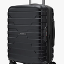 BAGSMART Carry On Luggage 22x14x9 Airline Approved with TSA Lock,20 Inch Lightweight Luggage with Spinner Wheels,100% PC Hard Shell Carry On Suitcases for Men Women,Black