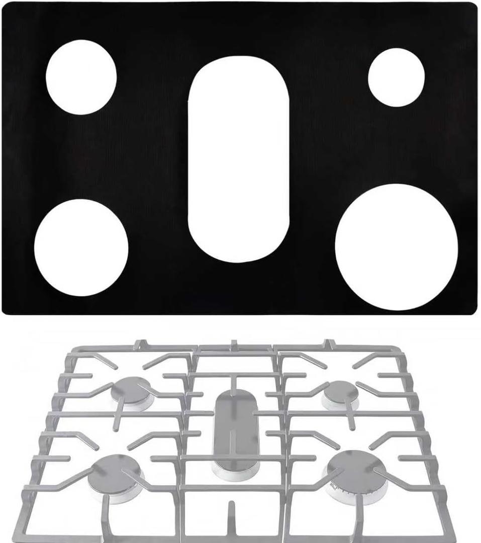 Stovetop Protector Liner for Samsung 30 Inch Gas Stove | Compatible with Models NX60A6111/NX60A6311/NX60A6511/NX60A6611/NX60A6711/NX60A67510.4MM Thickness Reusable Stove Burner Covers