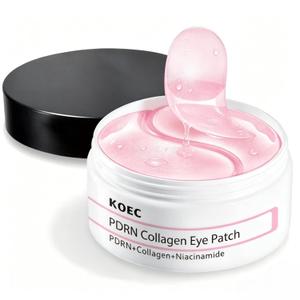 KOEC PDRN Collagen Eye Patch 60,Under Eye Patches for Puffy Eyes and Dark Circles,Eye Mask with Hydrolyzed Collagen & Niacinamide,Bridesmaid Gifts for Woman