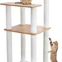 46in Outdoor Cat Tree Tower for Outdoor Cats,Cat Catio,Deck,Backyard,Sunroom and Patio Large Cat Tree Tower with Cat Scratching Posts