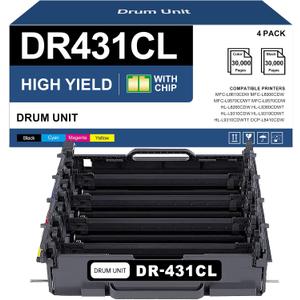 DR431CL / DR-431CL / DR431 Drum Unit Replacement for Brother MFC-L8900CDW L8610CDW, HL-L8260CDW L8360CDW L9310CDW, DCP-L8410CDW Printer (1-Pack)