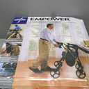 Medline Premium Empower Folding Mobility Rollator Walker with Memory Foam Seat, Black, 300 lb. Weight Capacity, 8 Wheels, Cupholder,Rolling Walker for Mobility Impairment, Adjustable Handles