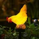 Outdoor Chicken Solar Lights: Garden Decor for Outside Patio Yard Cute Chicken Gifts for Housewarming, Birthday