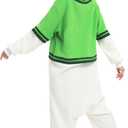 NAITOKE Animal Onesie Adults Halloween Costumes Cosplay Pajamas (X-Small, Green White)