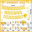 Breling 46 Pcs Childhood Cancer Awareness Month Decorations Including Banner Hanging Swirls Wall Decor Holiday Celebrating Events for Festival Supplies