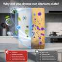 Titanium Cutting Board Set of 3,100% Pure Titanium Cutting Boards for Kitchen, Double Sided Non Toxic Cutting Board, Ideal Charcuterie & Chopping for Meat, Hygiene Durable DishwashrS+M+L)