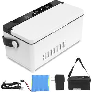 Electric Insulin Cooler Travel Case, Mini Insulin Fridge Box, Portable Insulin Refrigerator, Diabetic Insulin Cooler, TSA Approved Temperature Control LED Display, Rechargeable Battery