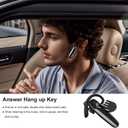 Single Ear Bluetooth Headset V5.3 Single-Ear Earpiece with Wireless Microphone 48H Battery, Bluetooth Earpiece - Handsfree for Driving/Truck Drivers, Compatible with iPhone, Android, Samsung