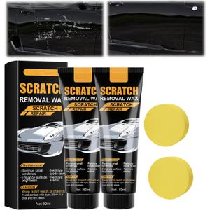 2 Set 2026 New Car Scratch Removal Wax, Scratch Remover for Vehicles, Car Scratch Repair Paste with Sponge, Car Polishing Wax Scratchs Remover Cars Paint Scratchs Repair Kit for Deep Scratches