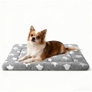 pobopobo Dog Bed Mat, Reversible Crate Pads for Small/Medium/Large Dogs & Cats Sleeping, Portable & Soft, Dog Beds Crate Pad M(30"*20"*1.5") (Gray)