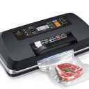 95kpa Vacuum Sealer Machine,Easy-Lock Handle,Built-in Cutter,1 Bag Rolls