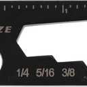 Nite Ize DoohicKey Key Tool - Everyday Multiuse Keychain - Stainless Steel 5-in-1 Tool - Pocket Gadget with Box Cutter, Bottle Opener, Screwdriver, Wrench & Ruler - Black, 3 Count (3 Pack)