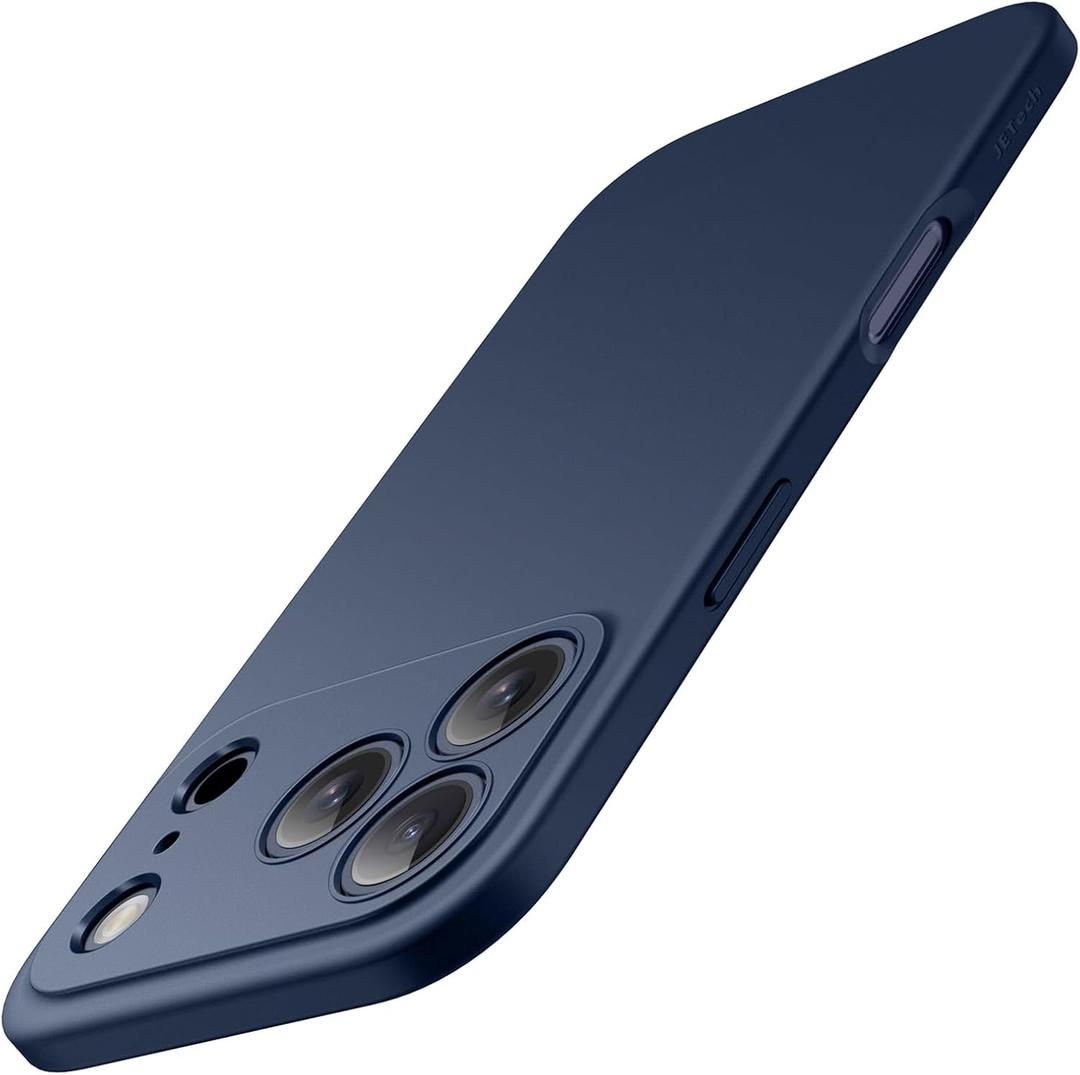 JETech Slim Fit Case for iPhone 17 Pro Max 6.9-Inch, Camera Lens Full Protection, Soft TPU Thin Protective Phone Cover with Matte Finish, Shockproof (Dark Blue)