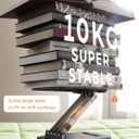 LISEN for iPad Stand Tablet Holder for Desk, Cool Home Office Desk Accessories for Men Women Kids Tablet Gifts, Office Home Essentials Gadgets Portable Monitor Stand for iPad a16 Accessories Switch (Black)