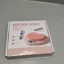 Cute Kitchen Scale, Digital Food Scale with LCD Display, 11 lb (5kg) Capacity, 0.03 oz (1g) Precision for Baking and Cooking (Pink)