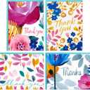 Hallmark Thank You Notes Assortment (48 Blank Cards with Envelopes) Watercolor Florals